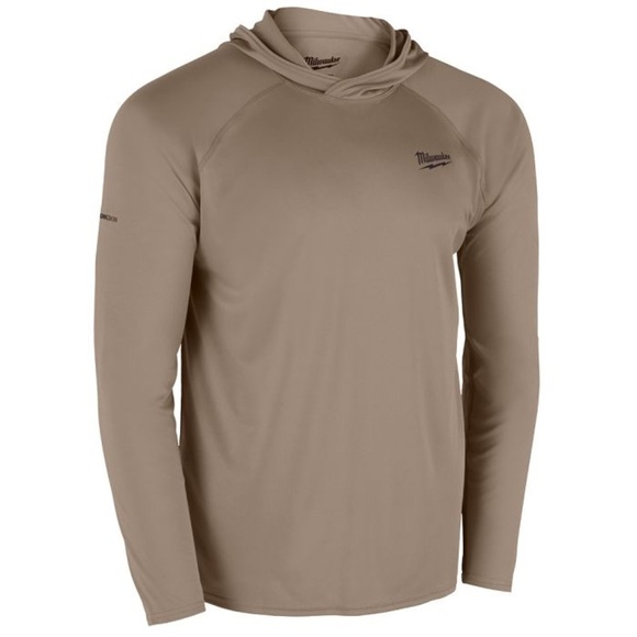 MILWAUKEE M550N WORKSKIN HOODED SUN SHIRT - SANDSTONE MEDIUM - Picture 1 of 7